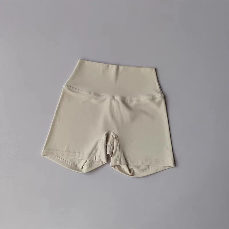 高腰無縫裸感瑜珈短褲