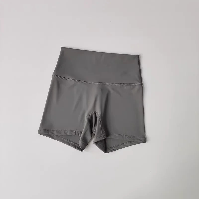 高腰無縫裸感瑜珈短褲