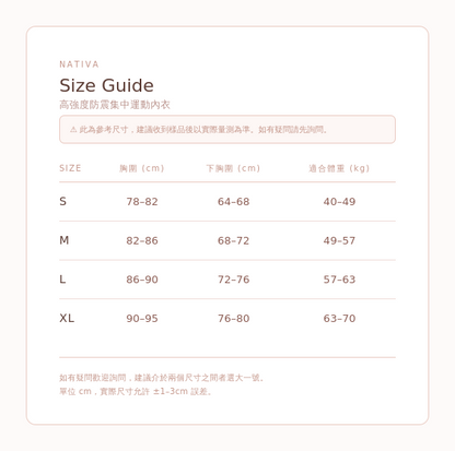 高強度防震集中運動內衣